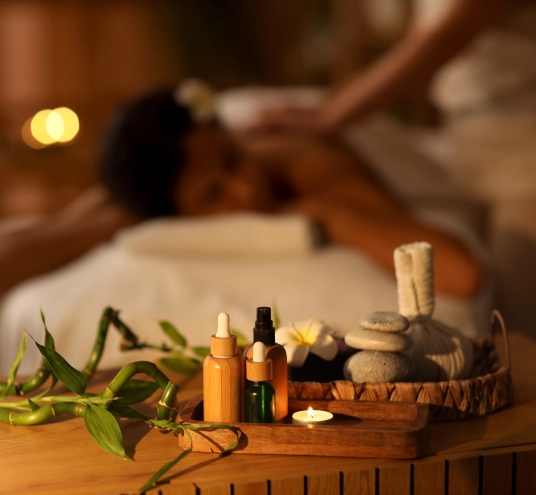 Woman spa retreat massage back